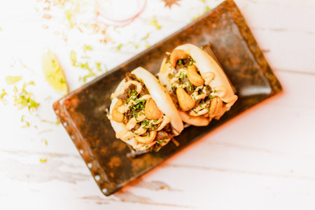 Selective focus point on Kebab - Filter effect processing picturesの写真素材