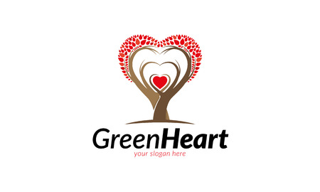 Green Heart designのイラスト素材