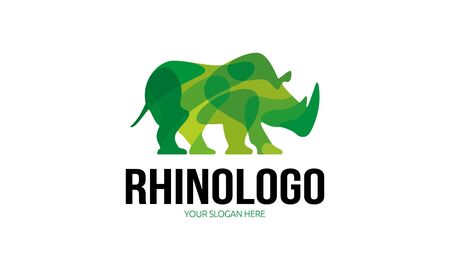 rhino logoのイラスト素材