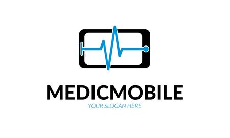 Medical Mobile Logo on a white backgroundのイラスト素材