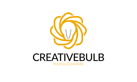 Creative Bulb Logo on a white backgroundのイラスト素材