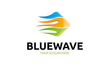 Blue Wave Logoのイラスト素材