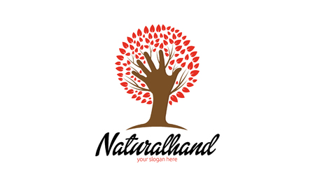 Natural Hand Logoのイラスト素材