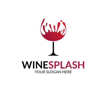 Wine Splash Logoのイラスト素材