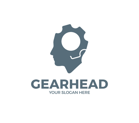 Gear Head Logo Templateのイラスト素材