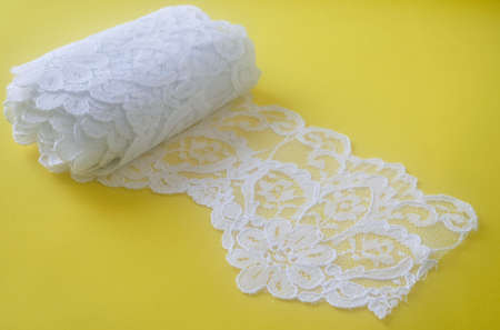 Lace roll whiteの写真素材