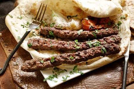 Adana or Urfa kebab regional dishes in Turkey.