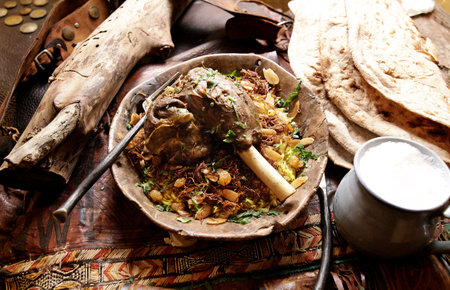 cooked boiled meat