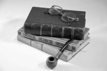 Lined notebook on white backgroundの写真素材