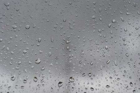 The drops of rain on a window, in Madrid, Spain