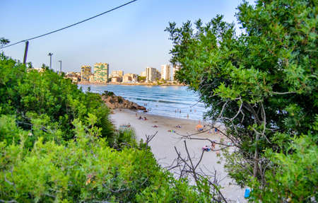 Oropesa del Mar beach, in Castellon. We can see the Mediterranean Sea.の写真素材