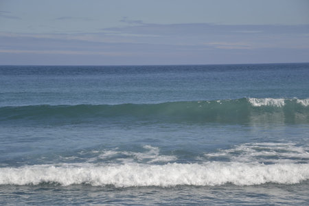 Navia beach, in Asturias next to the Cantabrian Sea and the river.