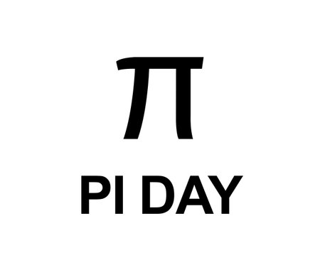 Pi Day symbol, sign, logo (3.14). Padlock design. White background. Vector illustration. March 14.のイラスト素材