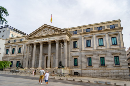 MADRID, SPAIN - SEPTEMBER 7, 2021. Congress of Deputies. Building where politicians from all the...