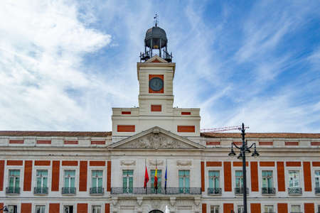 MADRID, SPAIN - SEPTEMBER 7, 2021. Puerta del Sol in Madrid. Central square of the Community of Madrid where there are assemblies and the bells are held at the end of the year, in Spain. Europe.のeditorial素材