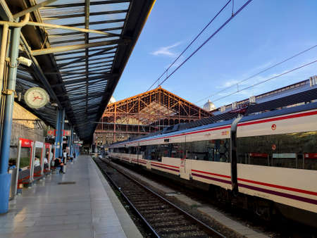 MADRID, SPAIN - SEPTEMBER 28, 2021. PrÃ­ncipe PÃ­o train station, in Madrid, in Spain. Europe.のeditorial素材