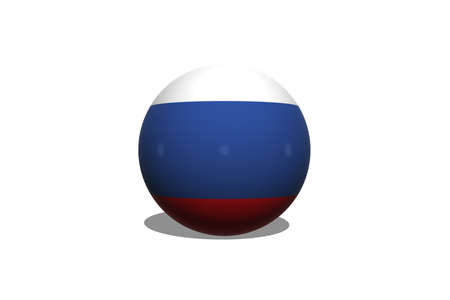 Russia. Flag of Russia. Ball 3D of Russia design. Landscape design. Illustration of the Russian flag. Landscape design. Abstract design. Illustration. Map.の写真素材