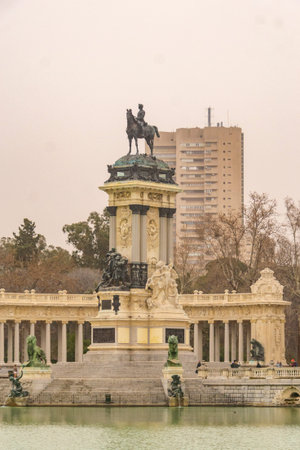 Dust haze of the Sahara desert in Madrid. The capital of Spain covered by the dust of the Sahara...