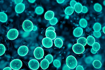 Bacterium. Close up of 3d microscopic bacteria. Colony bacteria. bacterium. Prokaryotic...
