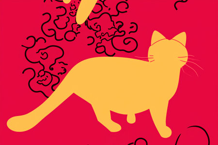 Cat. Illustration. Portrait of a cat. Meow Meow. cute cat Cat 2D illustration, cartoon kitten icon. Cute animal cats, cat lovers, June 4 International Cat Hugging Day, March 22 Jaの素材