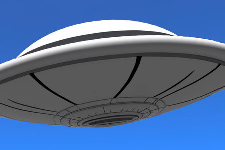 UFO. UFO. FANI. UAP. Flying saucer in the sky. Aliens.の素材