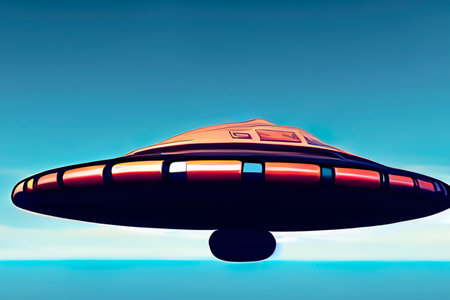 UFO. UFO. FANI. UAP. Flying saucer in the sky. Aliens.の素材