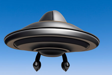 UFO. UFO. FANI. UAP. Flying saucer in the sky. Aliens.の素材