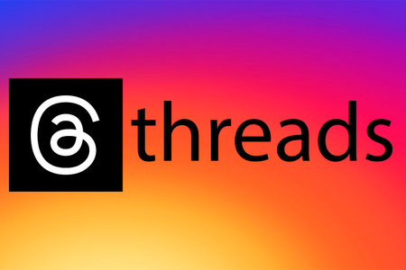 Threads. Logo Threads. Design Threads the new Social Network that will replace Twitter. Mark Zuckerberg and Meta.のeditorial素材