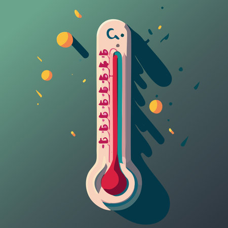 Thermometer. Background heat concept. A thermometer that goes off the charts in a scorching summer....
