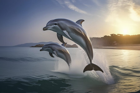 Dolphin. Dolphin under the water of the sea and the ocean. World Dolphin day. 23 July. A Baby...