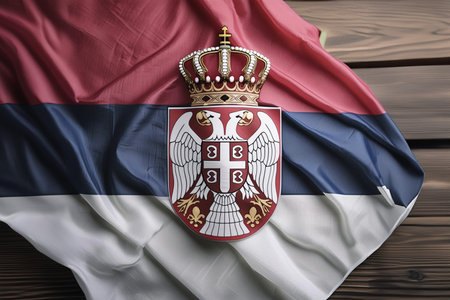 Serbia. Flag of Serbia. Horizontal design. Illustration of the flag of Serbia. Horizontal design....