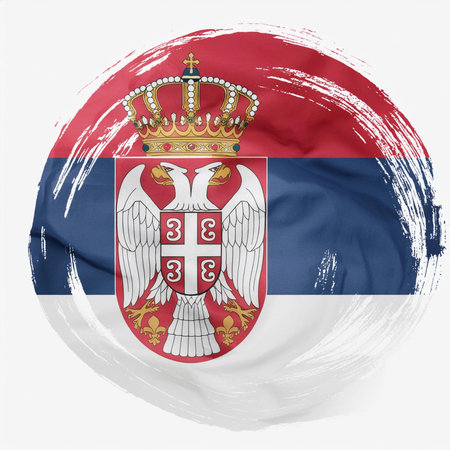 Serbia. Flag of Serbia. Horizontal design. Illustration of the flag of Serbia. Horizontal design....