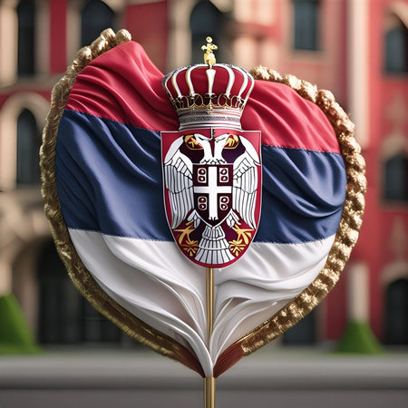 Serbia. Flag of Serbia. Horizontal design. Illustration of the flag of Serbia. Horizontal design....