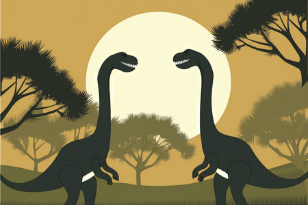 Dinosaur. Dinosaurs in the jungle. View of an ominous T-Rex dinosaur figurine isolated against a clean white background. Monstrous animal with sharp teeth. Tyrannosaurus Rex in Junの写真素材