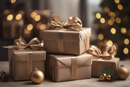 Christmas gifts. 2024. Christmas or New Year's Sale design template. Gift boxes under a Christmas tree. Christmas and New Year holidays interior. Christmas and new year 2024の写真素材
