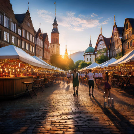Oktoberfest. 2024. Background for Oktoberfest. Oktoberfest, Munich, Germany.の写真素材