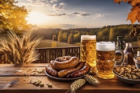 Oktoberfest. 2024. Background for Oktoberfest. Oktoberfest, Munich, Germany.の写真素材