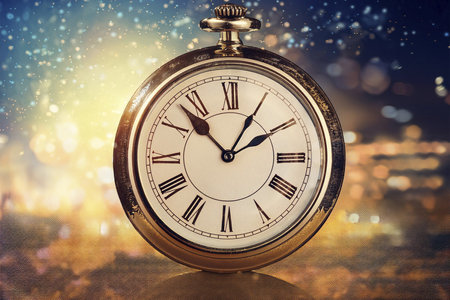 Clock. Time change. Part of analogue plain wall clock Close up with copy space, time management or school concept and summer or winter time change.の写真素材
