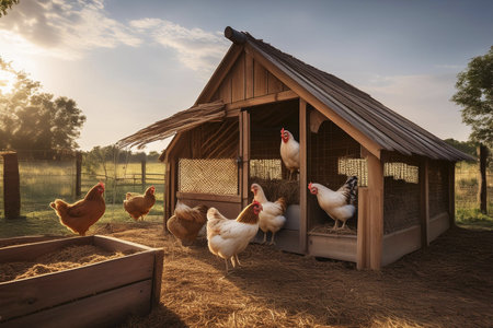 Chicken. Avian influenza. H5N1 and H5N2. Very Babys chicks at farm. Possible case transmitted to a human. Increases the possibility of contagion between humans. Bird flu.の写真素材