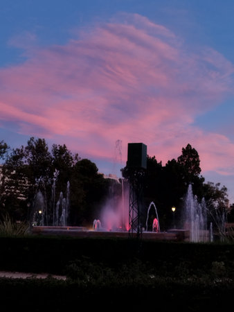 Valencia. City of Valencia. The entrance to the Central Market of Valencia. Old town of the city. Turia River Park. Valencian Community, Spain.の写真素材