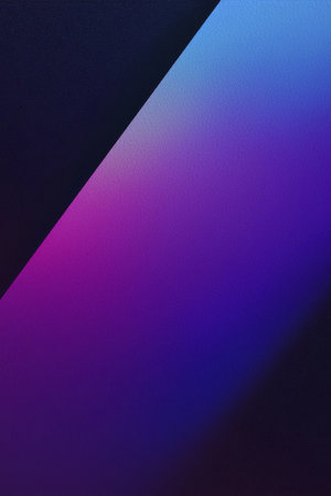 Background. Dark purple blue black abstract grainy background, glowing vibrant color gradient shape, noise texture poster header banner cover design.の写真素材