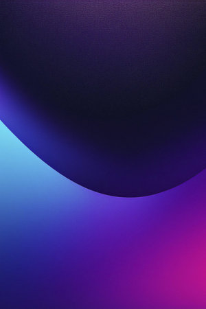 Background. Dark purple blue black abstract grainy background, glowing vibrant color gradient shape,...