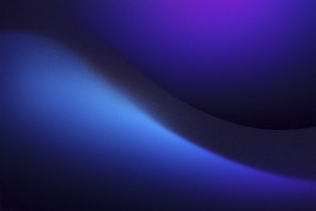 Background. Dark purple blue black abstract grainy background, glowing vibrant color gradient shape,...