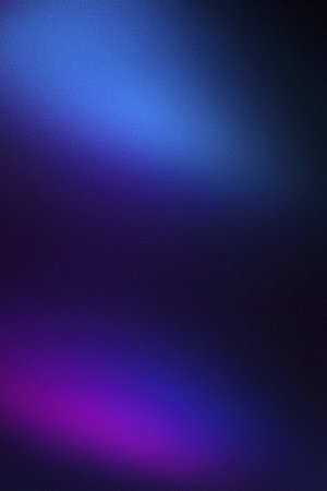Background. Dark purple blue black abstract grainy background, glowing vibrant color gradient shape, noise texture poster header banner cover design.の写真素材