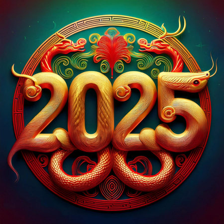 Chinese New Year. Chinese New Year 2025. 2025. Year of the Snake. With the text 2025. 2025....