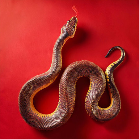 Chinese New Year. Year of the Snake. With the text "2025". Banner, background, postcard for congratulating the neの写真素材