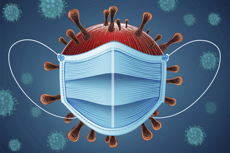 Virus 3d rendering. Medical concept. Hemorrhagic fever. Pandemic.の写真素材