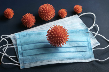 Virus 3d rendering. Medical concept. Flu. Hemorrhagic fever. Pandemic. Children.