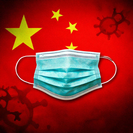 Virus 3d rendering. Medical concept. Flu. Hemorrhagic fever. Human metapneumovirus. Influenza. Pandemic. Children. Indiaの写真素材