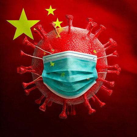 Virus. Virus 3d rendering. Medical concept. Flu. Hemorrhagic fever. Pandemic. Children.の写真素材